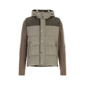 Moorer Men Cappuccino Wool Bensa Down Jacket